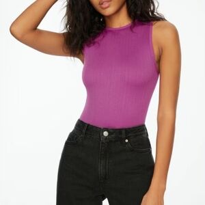Dynamite Purple Sleeveless Bodysuit